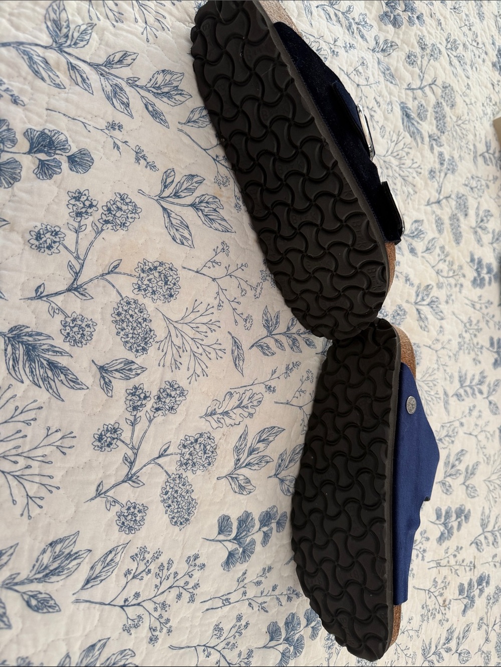 Birkenstock Navy Blue Double Buckle Sandals - Picture 3 of 8